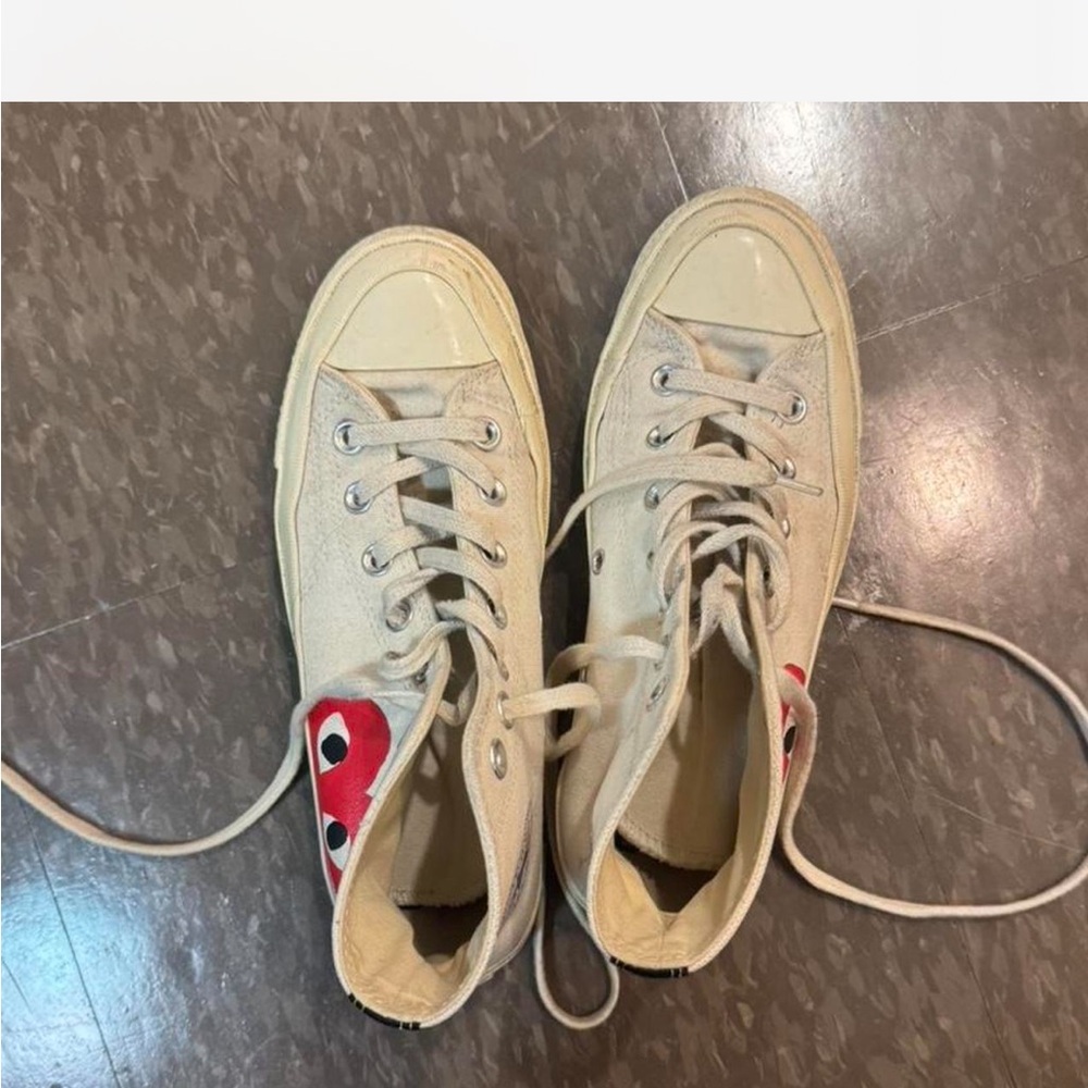 Comme des Garcons Cream and Red Sneakers - Picture 6 of 7